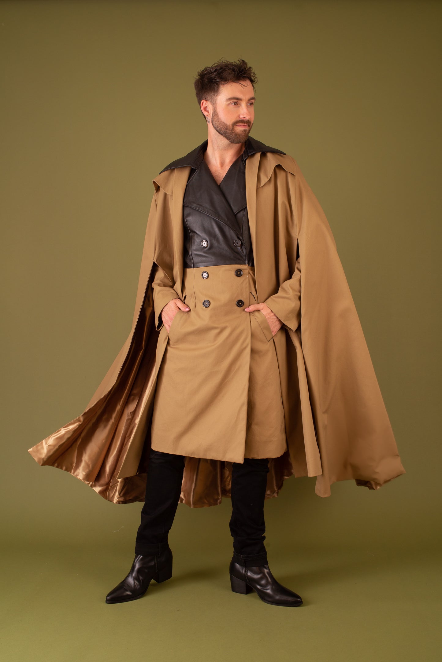 Hemlock Coat and Cape sewing pattern front view