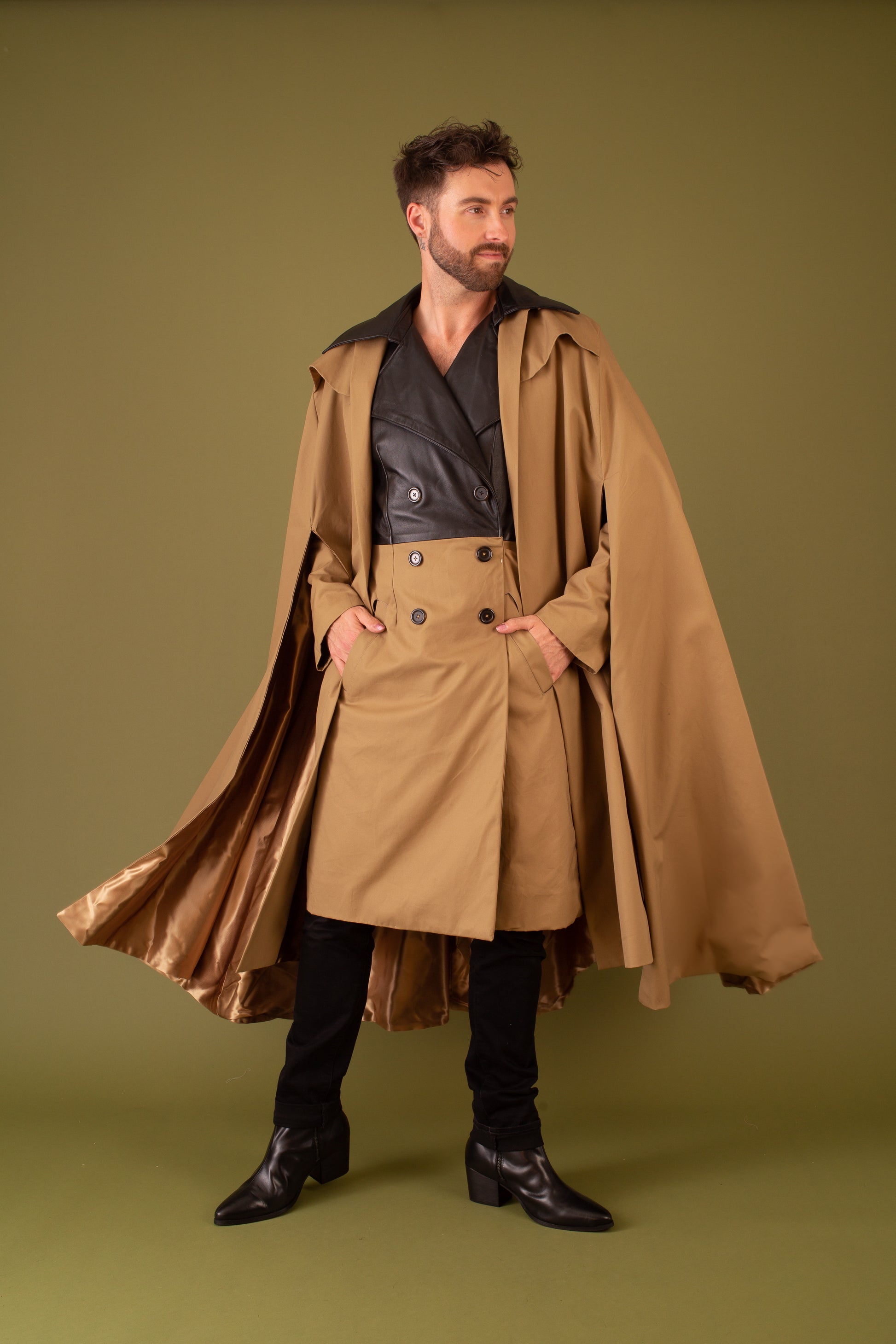 Hemlock Coat and Cape sewing pattern front view