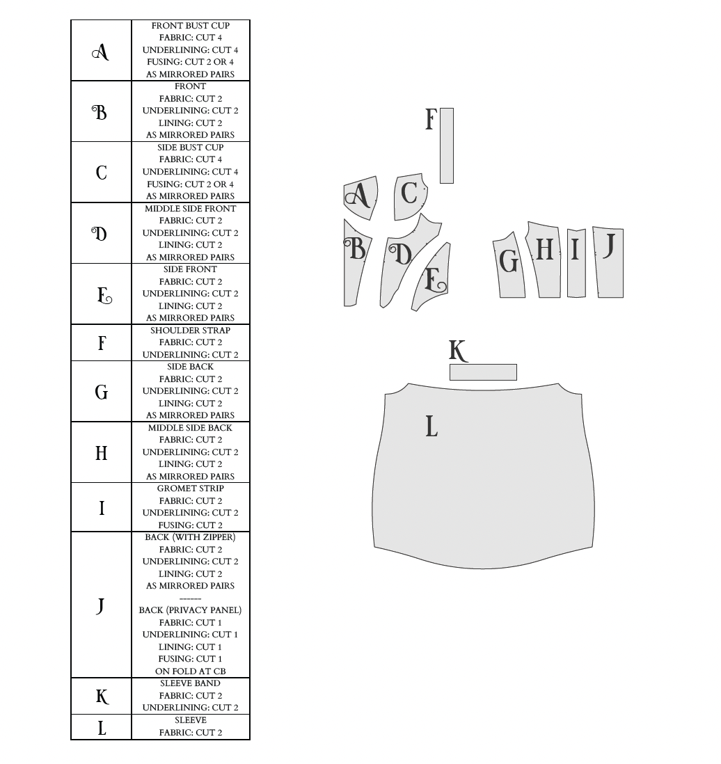 The Renaissance Bustier Sewing Pattern PDF | Gunnar Deatherage