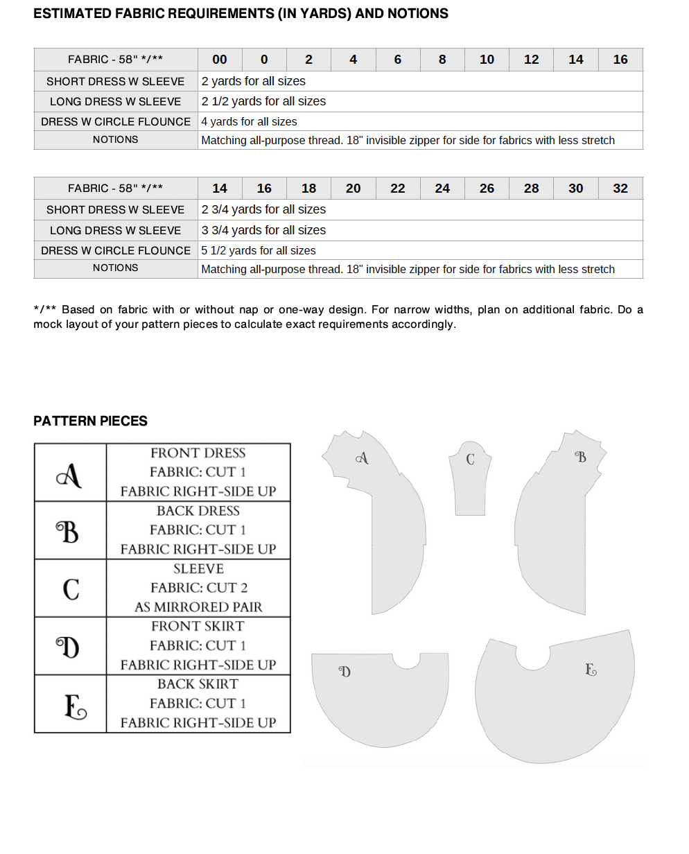 The Persephone Dress Sewing Pattern (6 in 1) PDF | Gunnar Deatherage