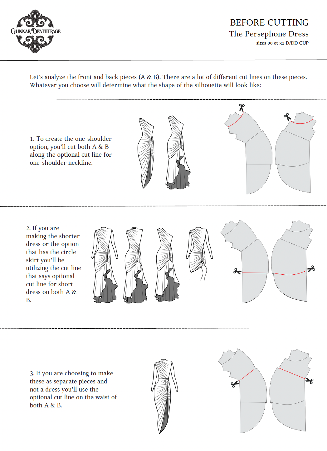 The Persephone Dress Sewing Pattern (6 in 1) PDF | Gunnar Deatherage