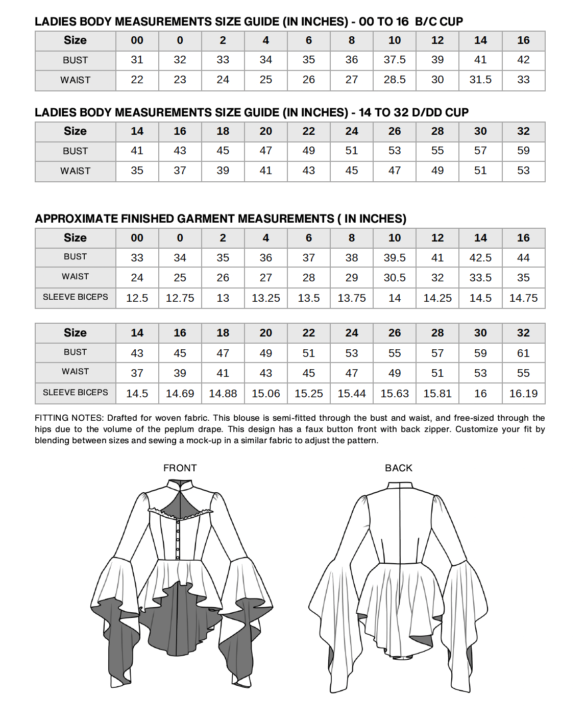 The Aria Blouse Sewing Pattern PDF | Gunnar Deatherage