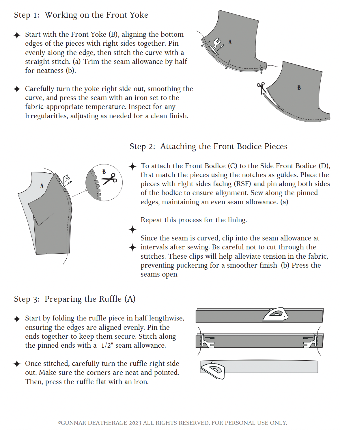 The Aria Blouse Sewing Pattern PDF | Gunnar Deatherage