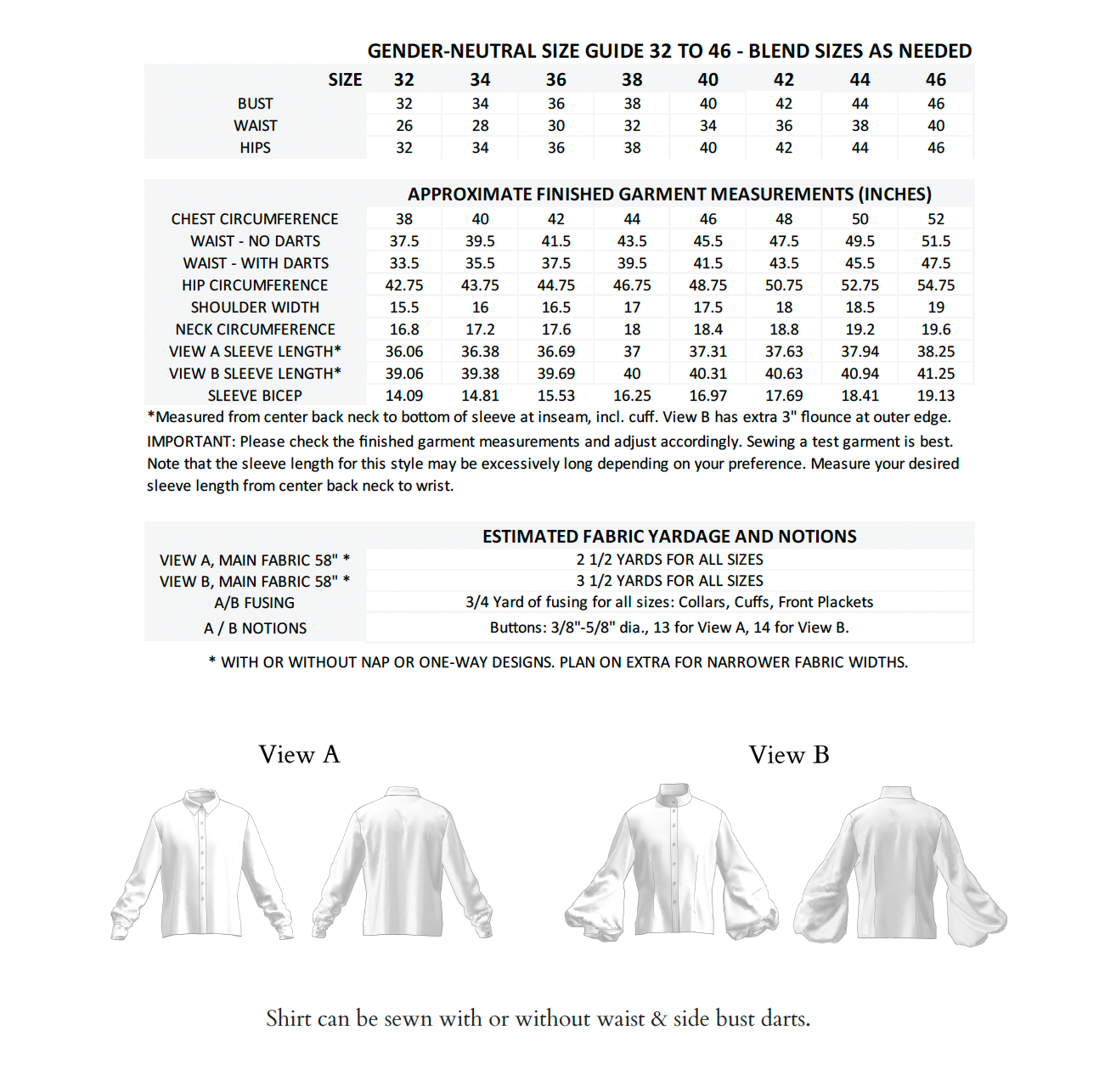 The Starcrossed Shirt With Bonus Sleeve Sewing Pattern PDF | Gunnar Deatherage
