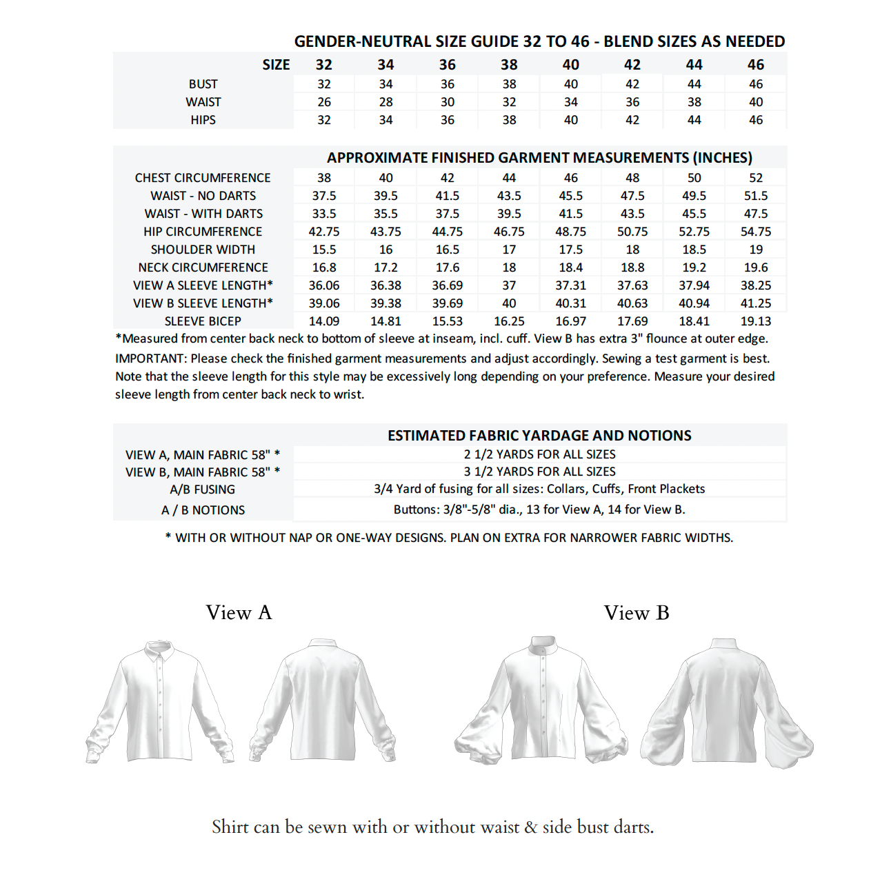 The Starcrossed Shirt Sewing Pattern PDF | Gunnar Deatherage