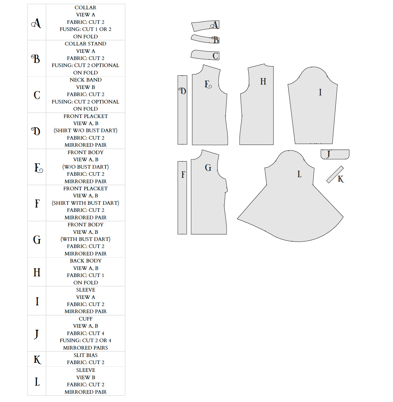 The Starcrossed Shirt Sewing Pattern PDF | Gunnar Deatherage