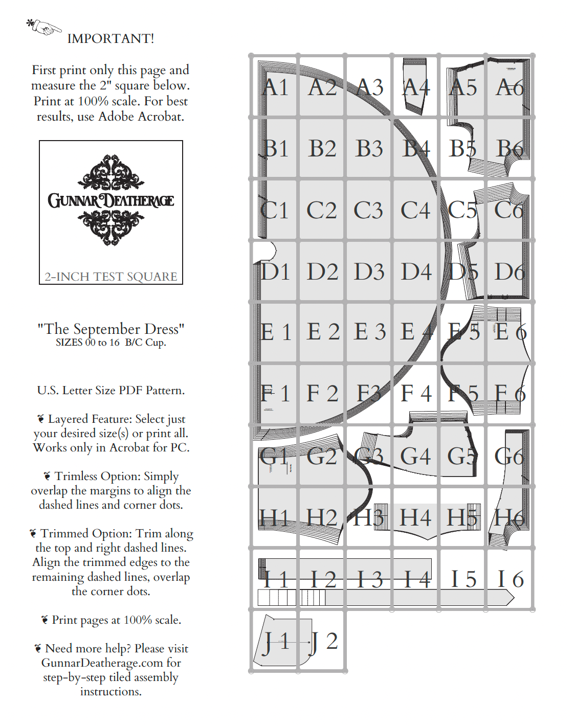 The September Dress Sewing Pattern PDF | Gunnar Deatherage