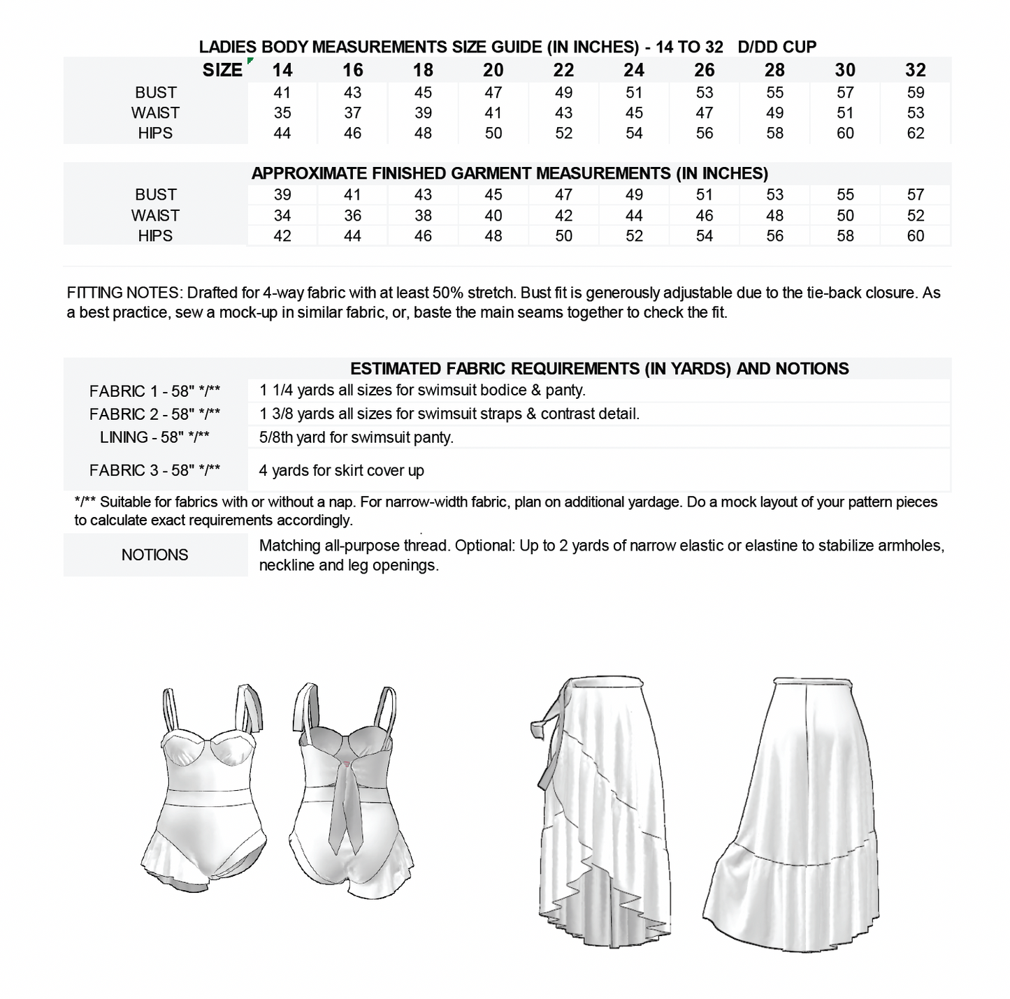 The Martini Swimsuit Sewing Pattern (3 in 1) PDF | Gunnar Deatherage