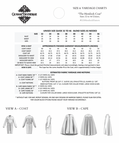 The Hemlock Coat and Cape Sewing Pattern PDF | Gunnar Deatherage