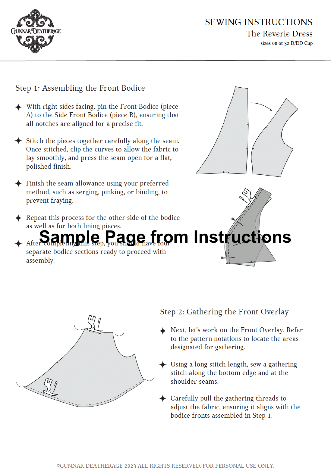The Reverie Dress Sewing Pattern PDF | Gunnar Deatherage