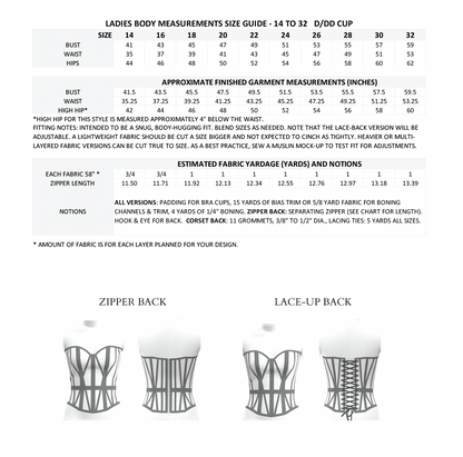 The Spellbound Corset Sewing Pattern PDF | Gunnar Deatherage