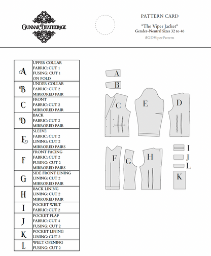 The Viper Blazer Sewing Pattern PDF | Gunnar Deatherage