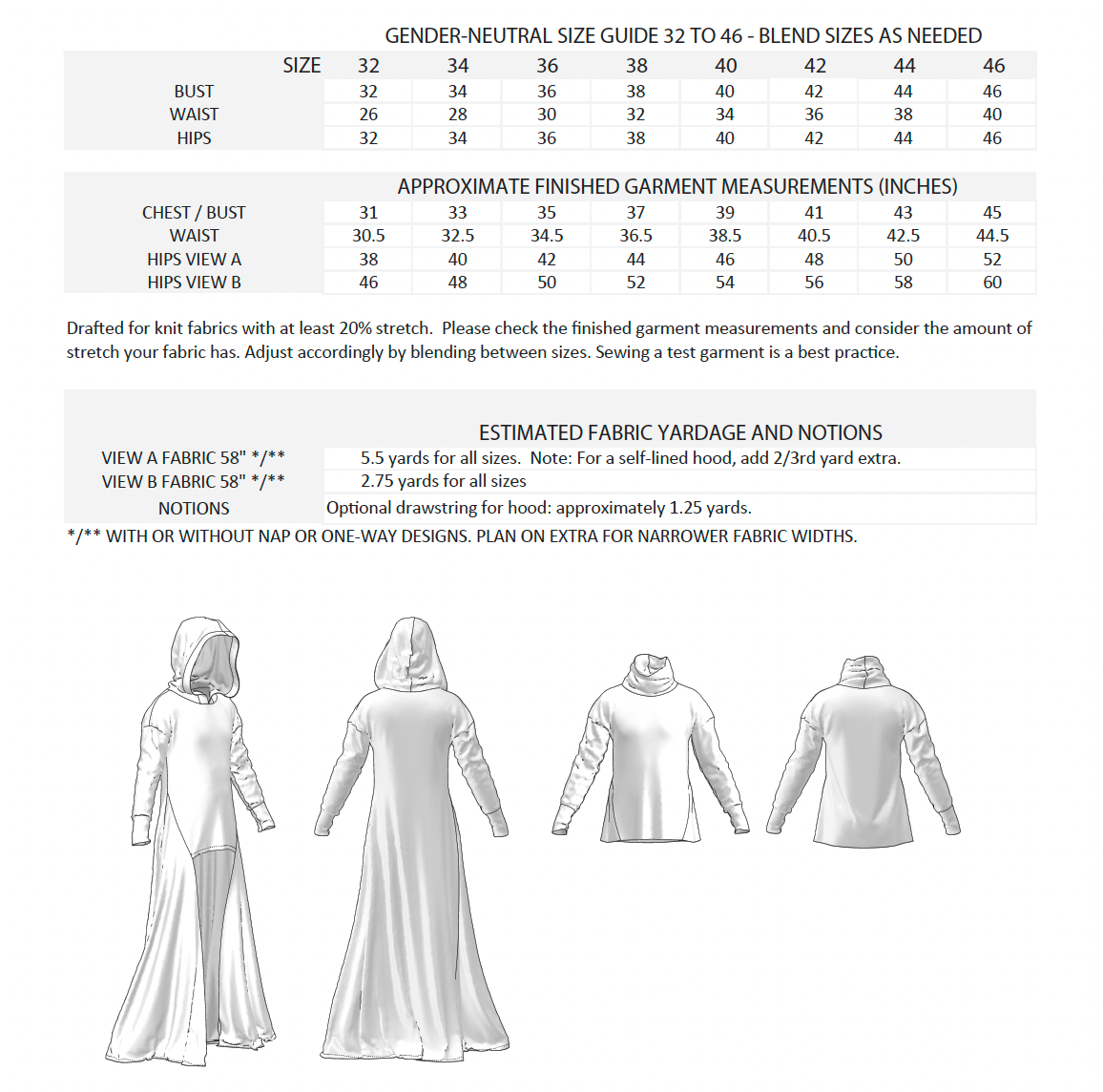 The Obscuras Hoodie Sewing Pattern PDF | Gunnar Deatherage