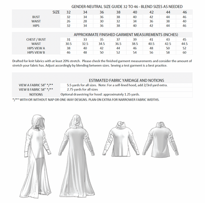 The Obscuras Hoodie Sewing Pattern PDF | Gunnar Deatherage