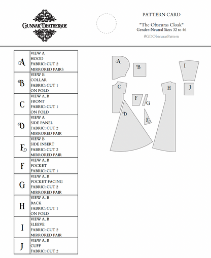 The Obscuras Hoodie Sewing Pattern PDF | Gunnar Deatherage