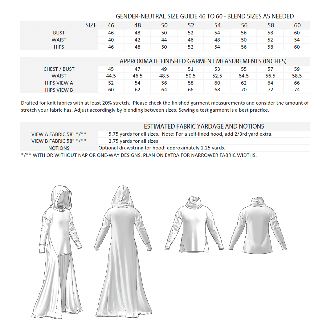 The Obscuras Hoodie Sewing Pattern PDF | Gunnar Deatherage