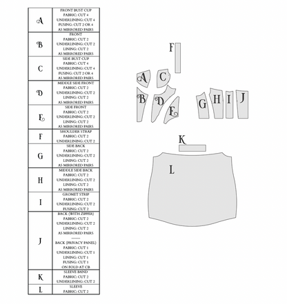 The Renaissance Bustier Sewing Pattern PDF | Gunnar Deatherage