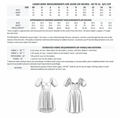 The Sweet Heart Dress Sewing Pattern PDF | Gunnar Deatherage