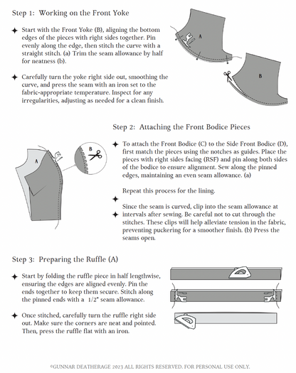 The Aria Blouse Sewing Pattern PDF | Gunnar Deatherage