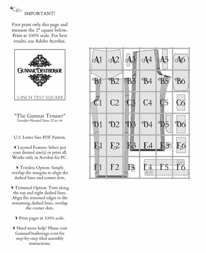 The Gunnar Trouser Sewing Pattern PDF | Gunnar Deatherage