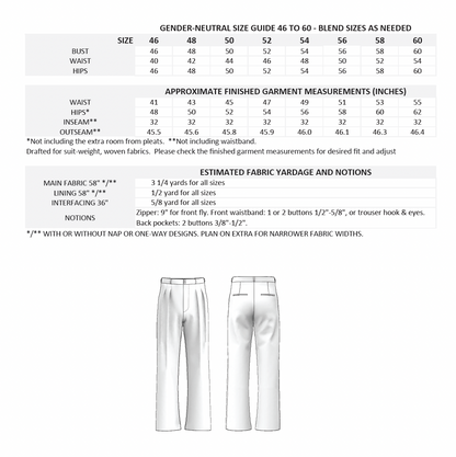 The Gunnar Trouser Sewing Pattern PDF | Gunnar Deatherage