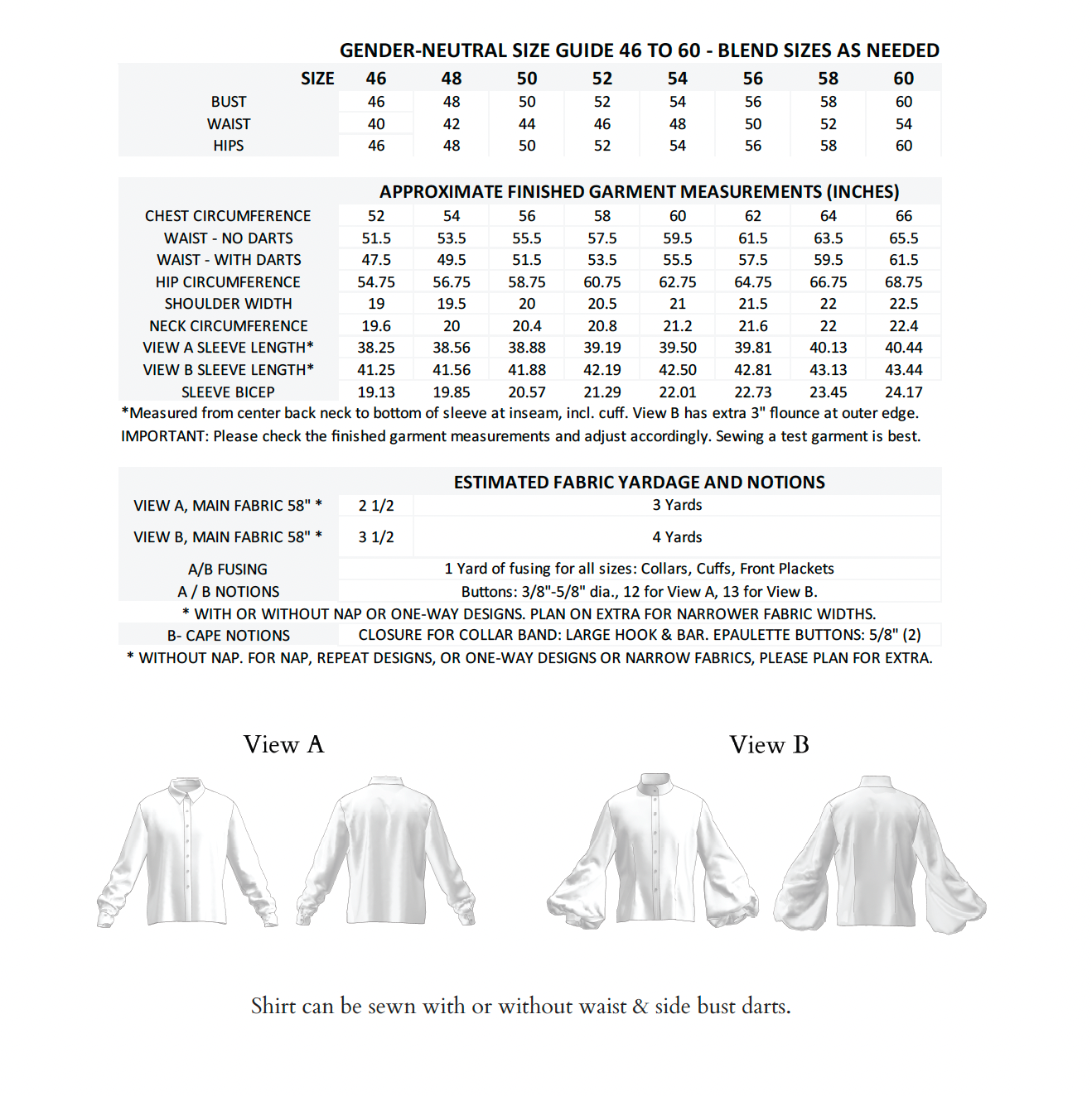 The Starcrossed Shirt With Bonus Sleeve Sewing Pattern PDF | Gunnar Deatherage