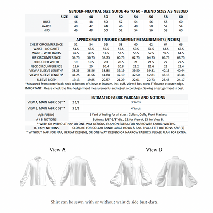 The Starcrossed Shirt Sewing Pattern PDF | Gunnar Deatherage