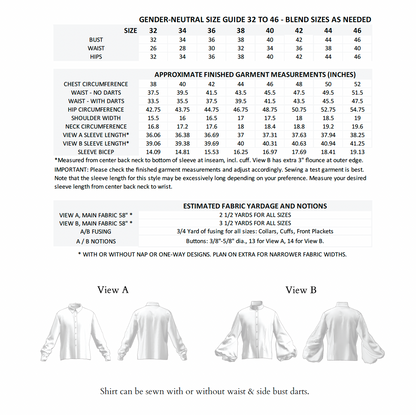 The Starcrossed Shirt Sewing Pattern PDF | Gunnar Deatherage